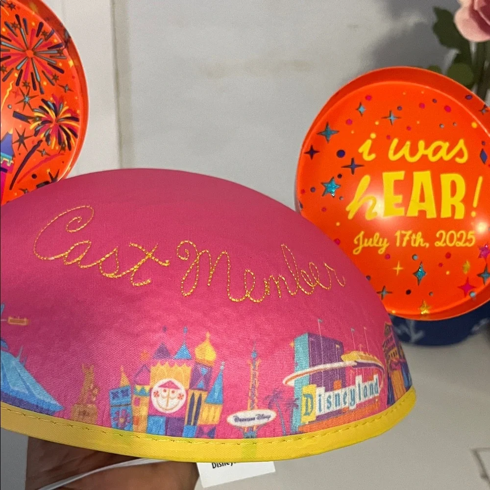 Disneyland 70th Anniversary Minnie Ears Fireworks Pink Disney Parks Collectible